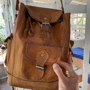 Vintage Leather Backpack